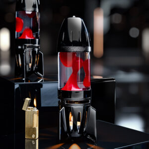 mathmos fireflow candle lava lamp black clear black